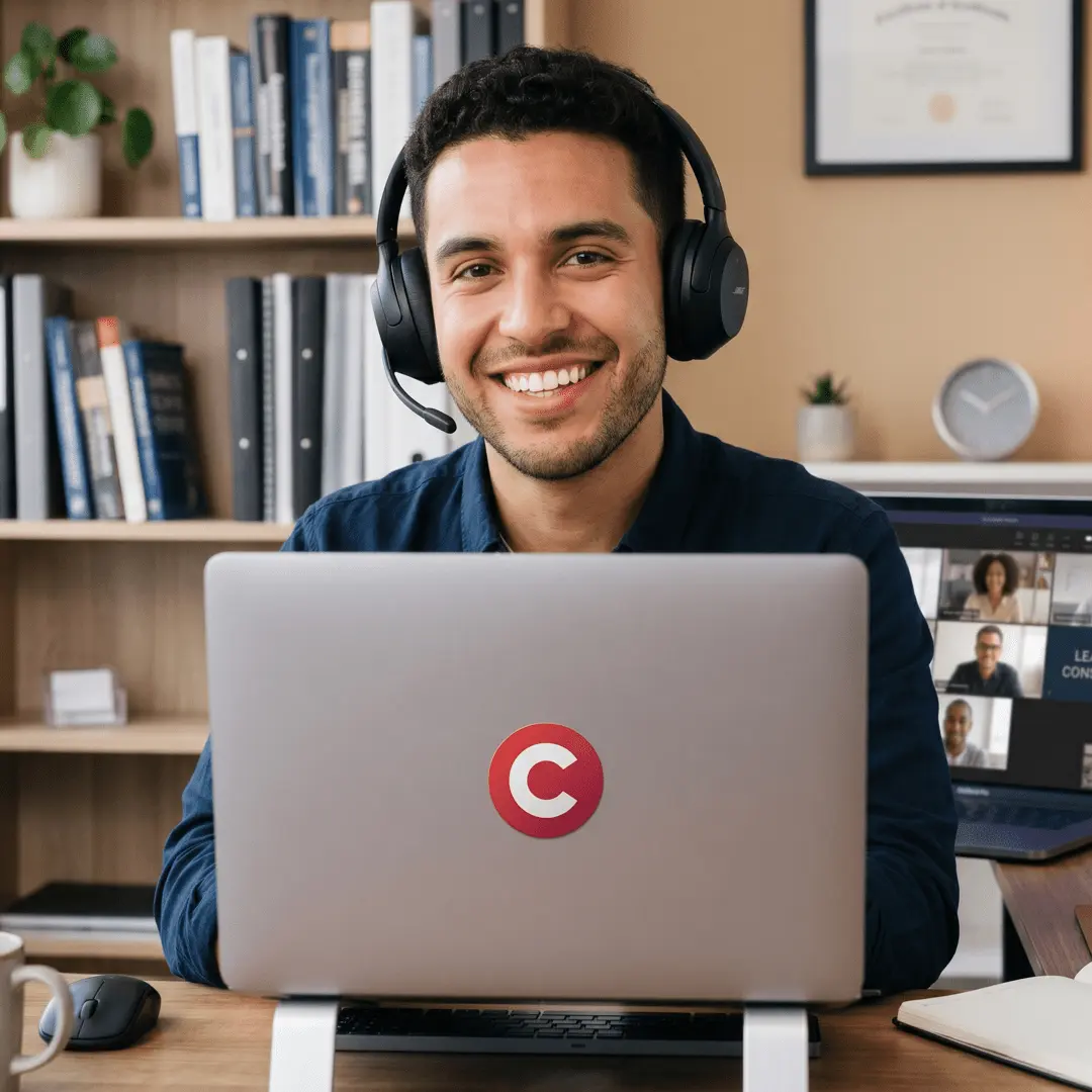 Asesora de Certhana Academy lista para atender a tu empresa