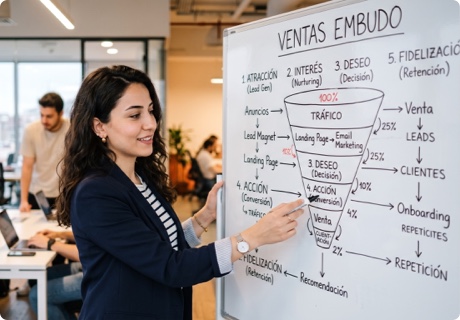 Embudo de ventas: cómo construir el tuyo, medirlo y detectar en qué etapa se te caen los clientes