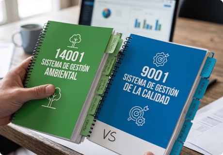 ISO 14001 vs ISO 9001: diferencias, similitudes y cuál te conviene aprender