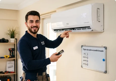Tipos de aire acondicionado: split, inverter, multisplit, central y portátil