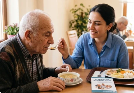 Alimentación del adulto mayor: riesgos nutricionales y cómo planificar menús en el cuidado y en residencias
