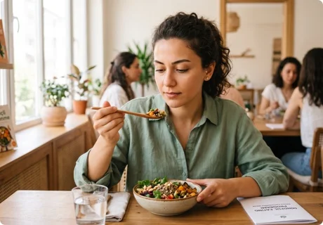 Programa de mindful eating: cómo diseñar uno de 4 semanas con metas, prácticas, entorno e indicadores de seguimiento