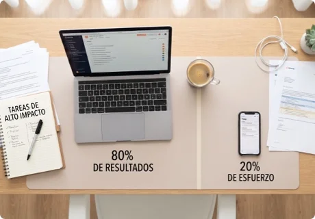 Regla del 80/20 en el trabajo: cómo usar el principio de Pareto y la matriz de impacto y esfuerzo para elegir tus prioridades