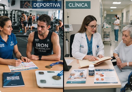 Nutrición deportiva vs nutrición clínica: diferencias y cuál te conviene estudiar