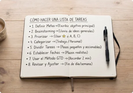 Cómo hacer una lista de tareas que sí se cumpla: de la lista de pendientes a los próximos pasos concretos