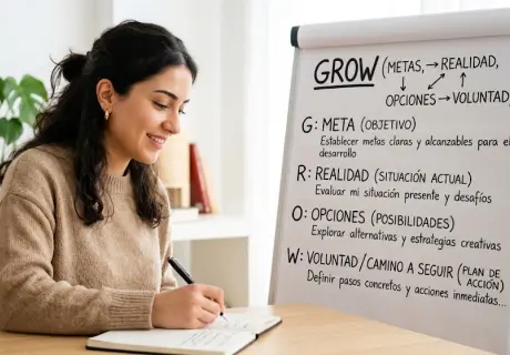 Modelo GROW en coaching: las cuatro fases, preguntas para cada una y cómo adaptarlo a cada cliente