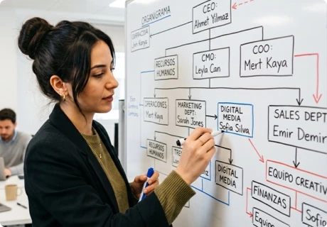 Cómo hacer un organigrama: elige la estructura correcta y dibújalo paso a paso