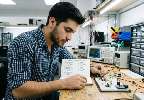 Símbolos de compuertas lógicas: cómo reconocer AND, OR y NOT en un diagrama (normas ANSI e IEC)