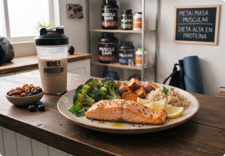 Dieta para ganar masa muscular: cómo planificar tu alimentación paso a paso