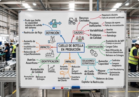 Cómo identificar y eliminar un cuello de botella en producción (método paso a paso)