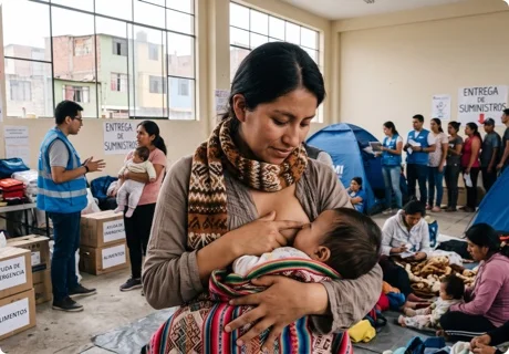Alimentación del lactante en emergencias: cómo proteger la lactancia, qué hacer con las donaciones de fórmula y cómo alimentar a niños pequeños en crisis