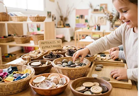 Materiales no estructurados en educación infantil: cómo seleccionarlos y disponerlos con intención pedagógica