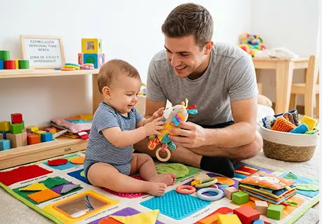 Estimulación sensorial para bebés: cómo se diseña una actividad por sentido y por edad, y cómo evitar la sobreestimulación