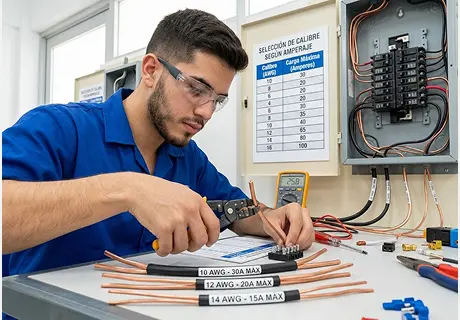 Calibre de cable según amperaje: cómo elegir el conductor correcto en una instalación residencial