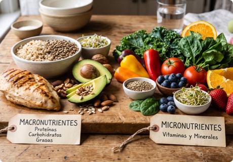 Macronutrientes y micronutrientes: guía completa con ejemplos