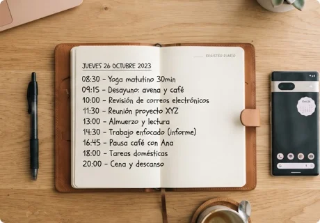 Registro de actividades diarias: cómo llevar una bitácora de tu jornada y descubrir en qué se va tu tiempo (con plantilla)