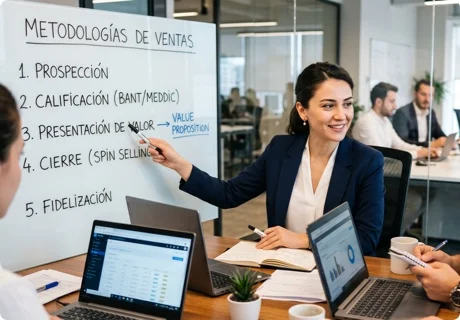 Metodologías de ventas B2B: SPIN, Challenger, MEDDIC y venta de soluciones comparadas (y cuál aprender primero)