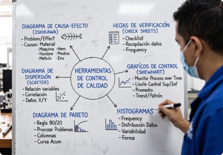 Herramientas de control de calidad: las 7 básicas y cómo aplicarlas en un proceso real