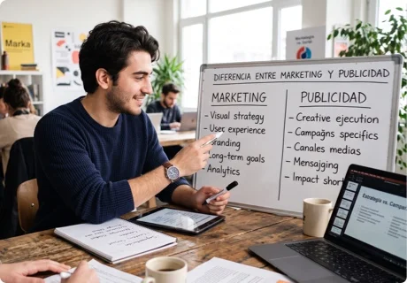 Diferencia entre marketing y publicidad: qué hace cada área y cuál te conviene estudiar según lo que quieres hacer
