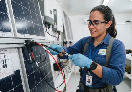 Conexión de paneles solares en serie y paralelo: cómo calcular el string, cablearlo y protegerlo