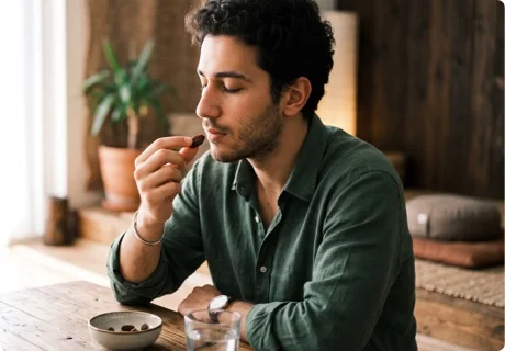 Ejercicio de la uva pasa: guion paso a paso, los cinco sentidos y la pausa de 3 minutos para practicar y guiar mindful eating