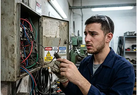 Riesgo eléctrico en el trabajo: tipos de accidente, normas de seguridad y las reglas de oro del electricista