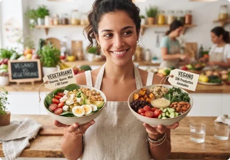 Diferencia entre vegano y vegetariano: tipos y qué come cada uno