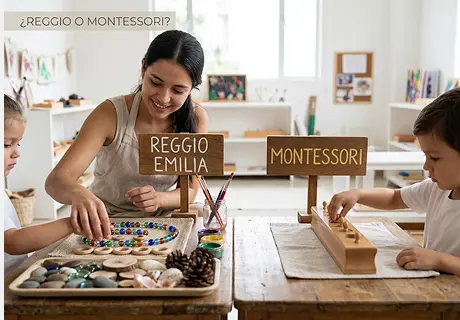 Reggio Emilia vs Montessori: diferencias en el rol del docente, el ambiente y la evaluación, y cuál aplicar en tu aula