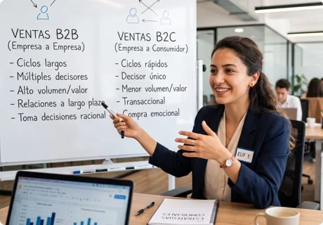 Diferencia entre ventas B2B vs B2C: qué cambia en el trabajo del vendedor y cuál te conviene para crecer en ventas